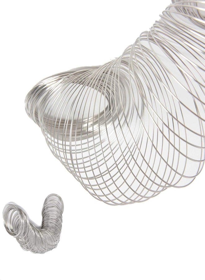 دي آي واي كرافتس تصميم حرف يدوية رقم 4، عبوة من 400 قطعة، سلك مجوهرات، سلك خرز فضي اللون لصنع أساور من الفولاذ الصلب لتغليف الأسلاك (عبوة من تصميم رقم 4، عبوة من 400 قطعة) - Image 1